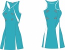 Bio Tec Turquoise White Women's Netball Dress
